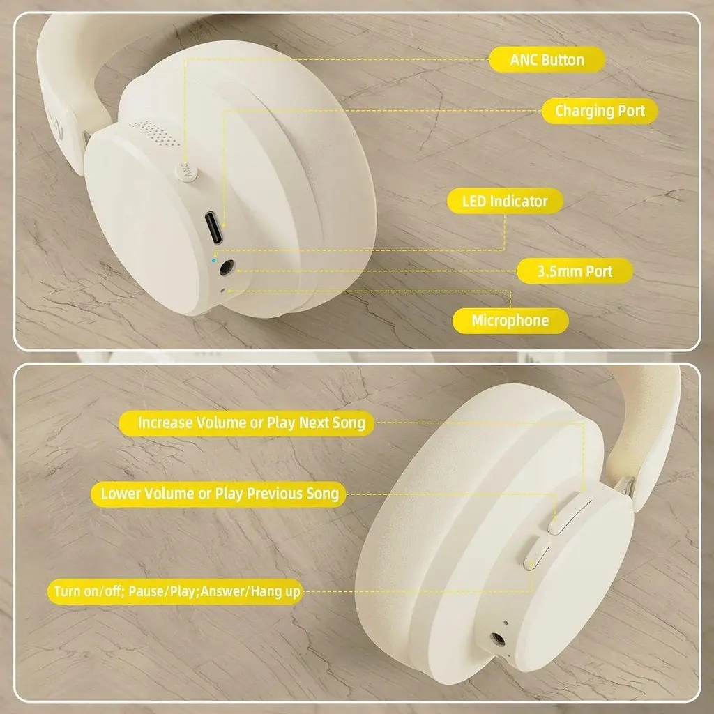 Навушники Attack Shark G500 Wireless (AS-G500-W) White (G-000003988) - фото 4