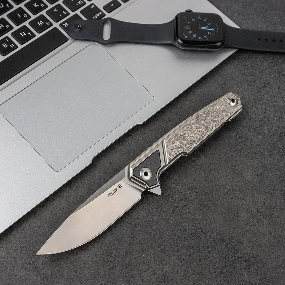 Ніж складаний туристичний Ruike P875-SZ, (8.9 см) 14C28N/steel 420 сірий - фото 5