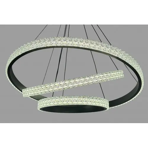 Підвісна люстра LED у вітальню Linisoln 1956-80*60*40 BK метал, акрил, LED-стрічка, 80*60*40 см, потужність 140 Вт - фото 4