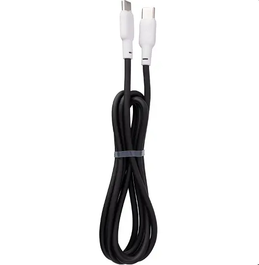 Кабель Gelius Full Silicon Cable Type-C to Type-C GP-UCN001CC 60W 1.2m Black-White - фото 2
