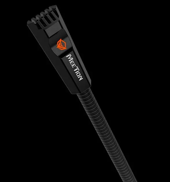 Настольный USB-микрофон MeeTion MT-MC13 с подсветкой RGB 5В Гусиная шея на 360 градусов Черный - фото 2