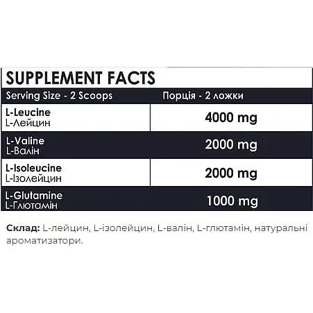Аминокислота Powerful Progress BCAA 2:1:1 + Glutamine 500 г Orange - фото 2