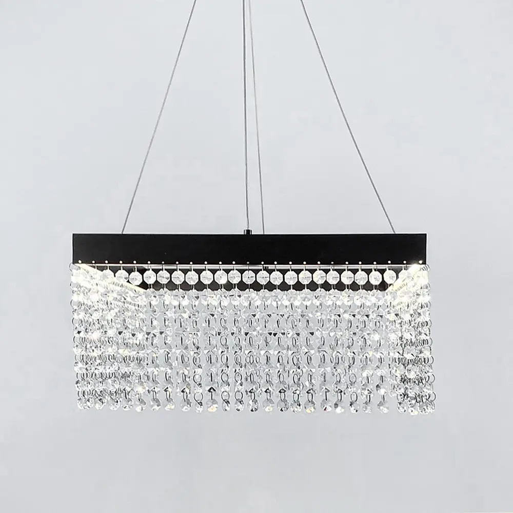 Невероятная хрустальная квадратная люстра с бронзовой обводкой h35 Line.F Диаметр 40см - фото 4