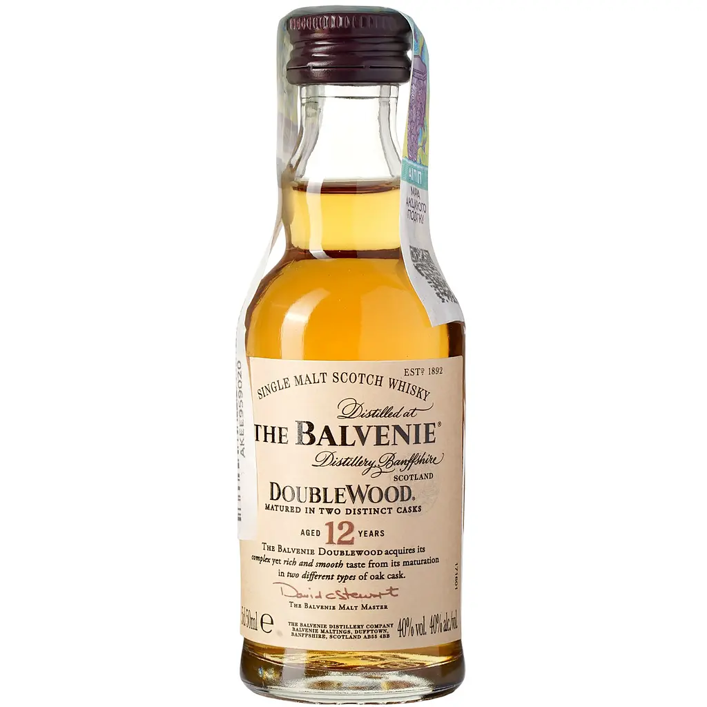 Віскі Balvenie 12 Year Old Doublewood Single Malt Scotch Whisky, 40%, 0,05 л - фото 2