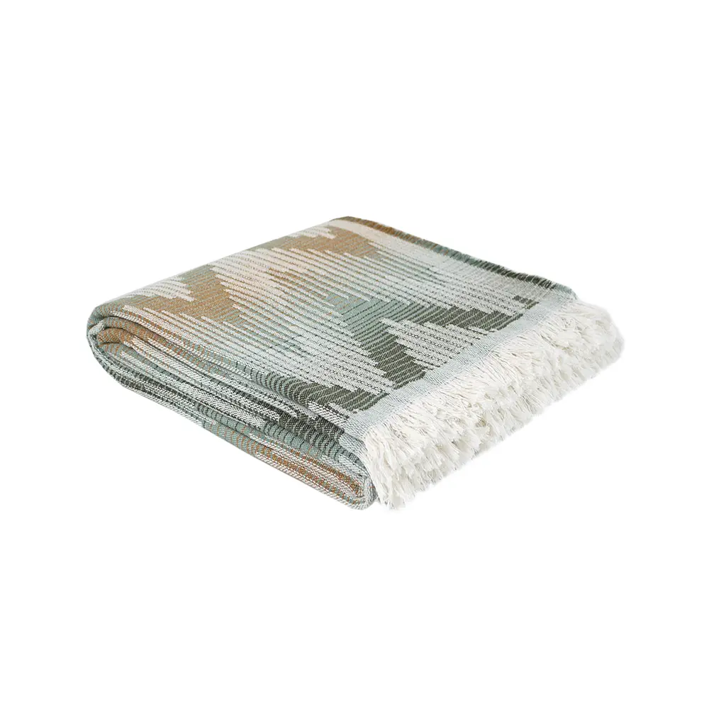 Покрывало Lotus Home - Girona зеленый/горчичный 230x240 - фото 5