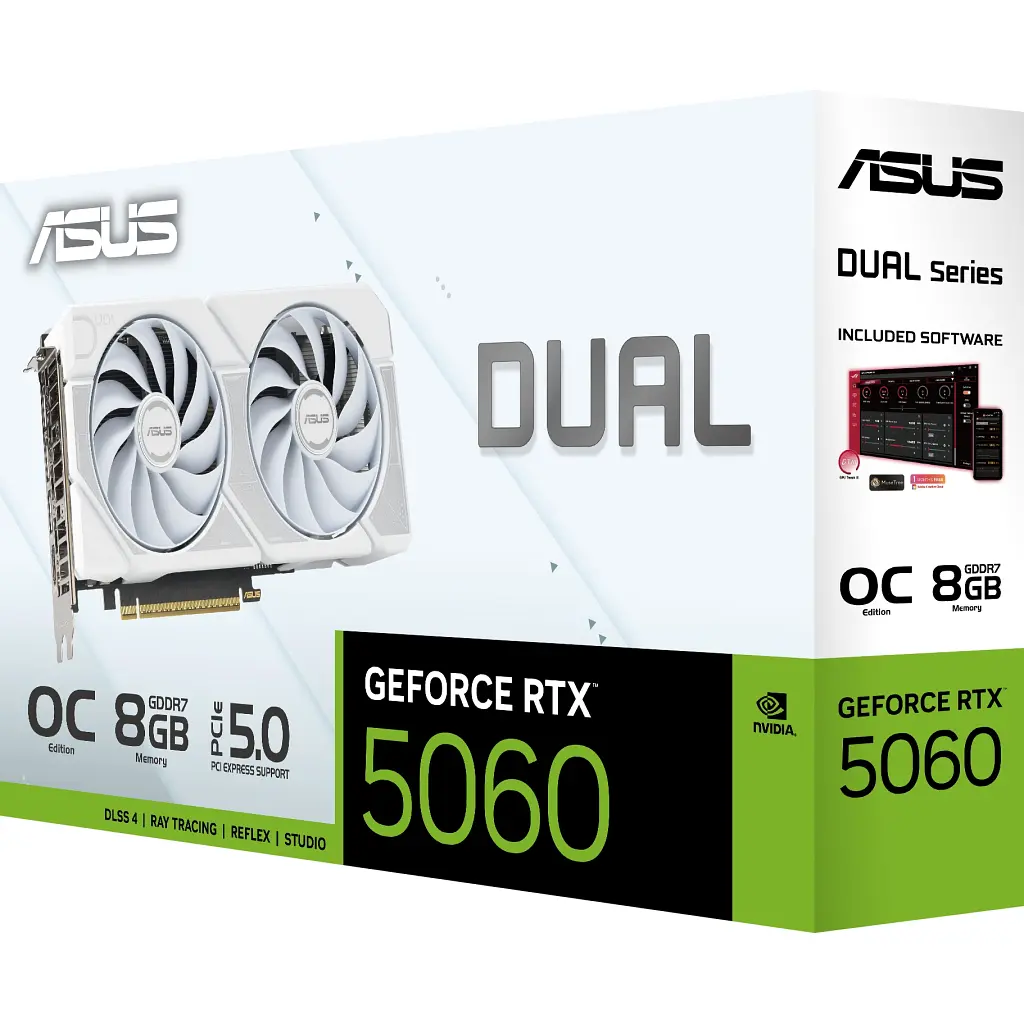 Видеокарта ASUS GeForce RTX5060 8Gb DUAL WHITE OC (DUAL-RTX5060-O8G-WHITE) - фото 12