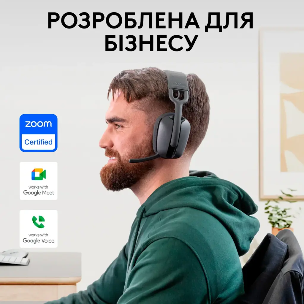 Навушники Logitech Zone Vibe Wireless UC Graphite (981-001199) - фото 2