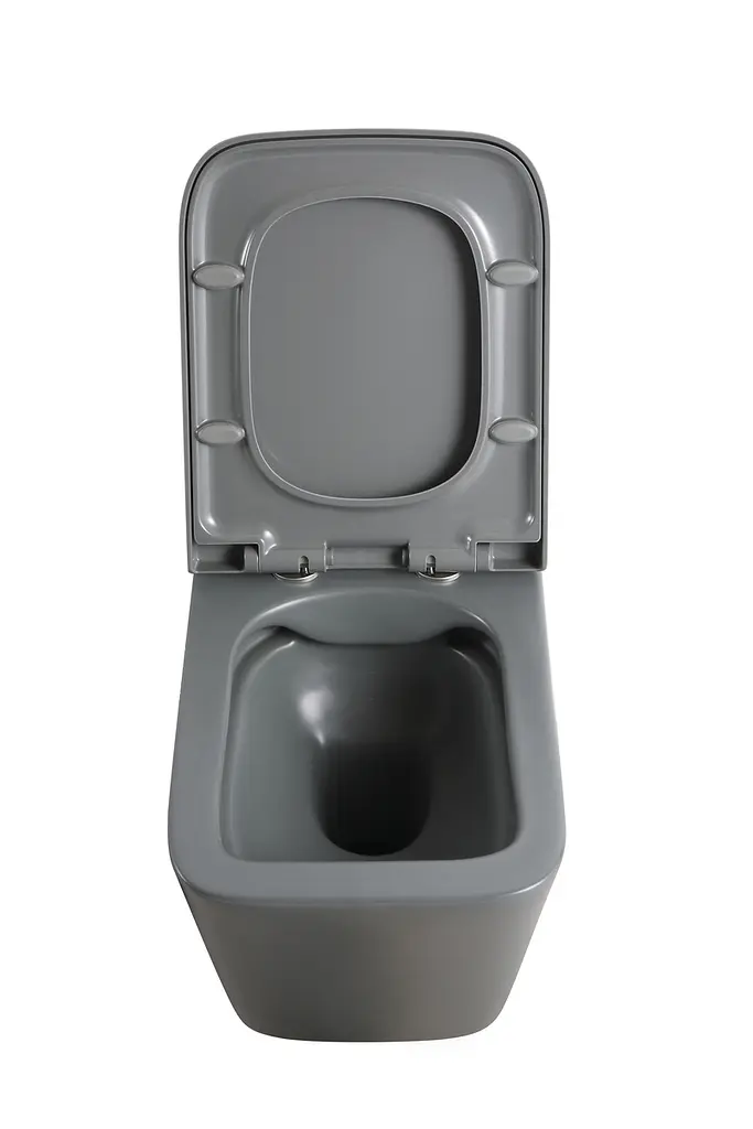 Унитаз подвесной Mixxus Premium Quadro-0305-R gray 510x350x345 мм Rimless MP6656, Графит - фото 8