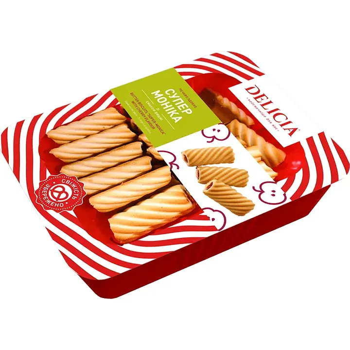 Печиво здобне Delicia Супер-Моніка з яблучним повидлом 650 г - фото 2