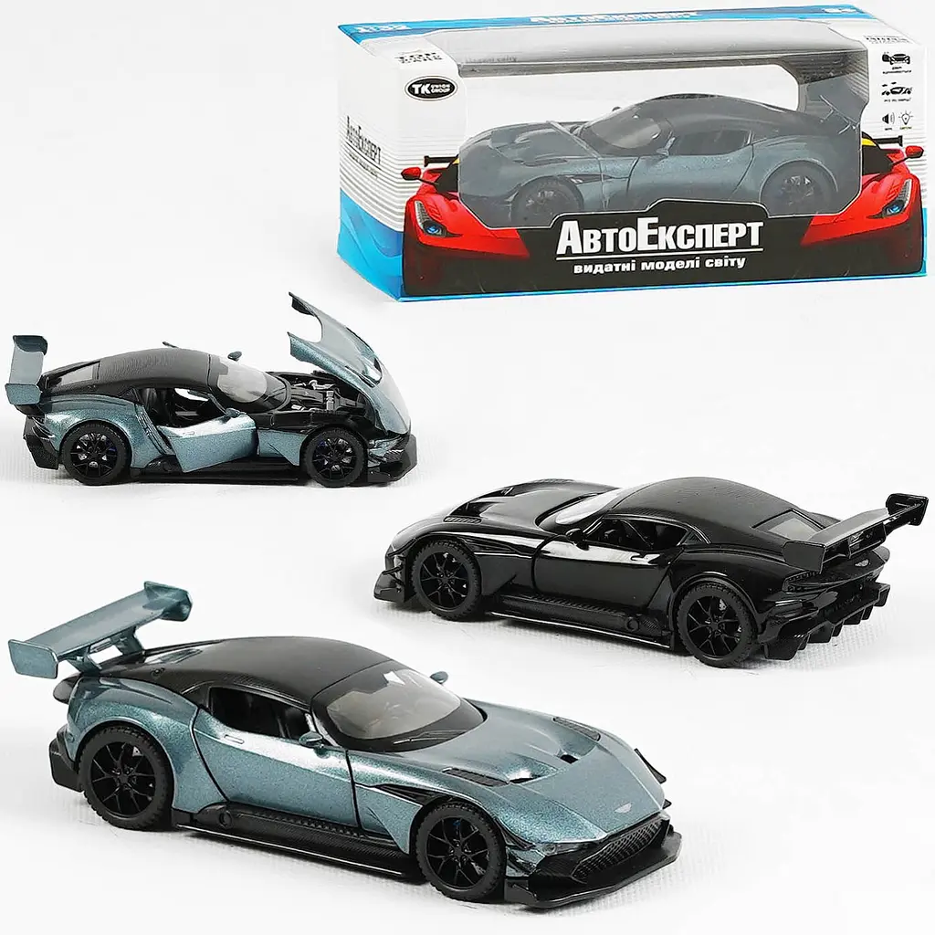 Колекційна металева модель автомобіля АвтоЕксперт Aston Martin Vulcan з інерцією, світлом та звуком 1:32 - фото 8