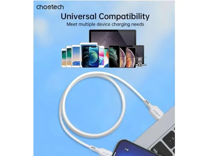 Кабель Lightning Choetech USB 2.0 AM to Lightning 1.0m 2.4A white (XAL-0003-WH-V2) - фото 4