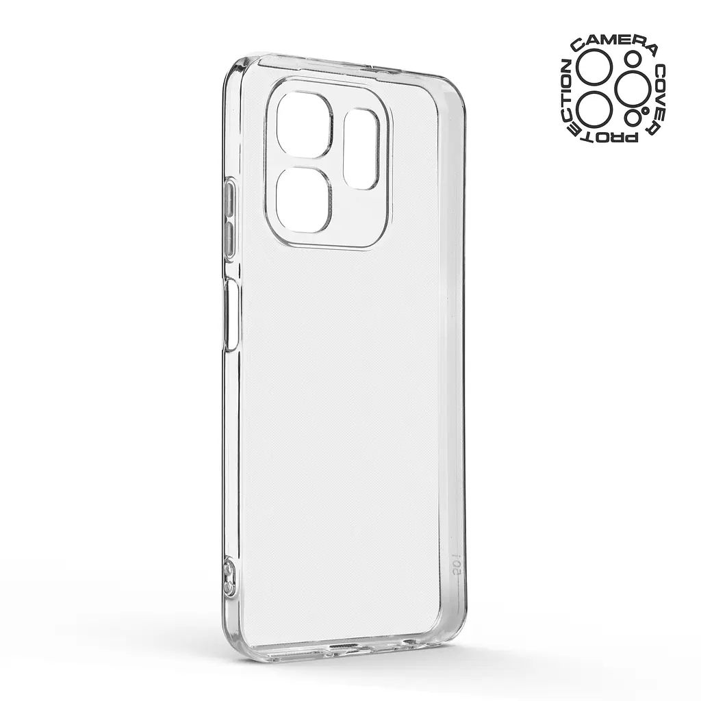 Прозрачный чехол для Infinix Hot 50i Smart 9 с защитой камеры, тонкий, силиконовый, бесцветный, ударостойкий, противоударный бампер c закрытой камерой, ArmorStandart (ARM80953) - фото 2