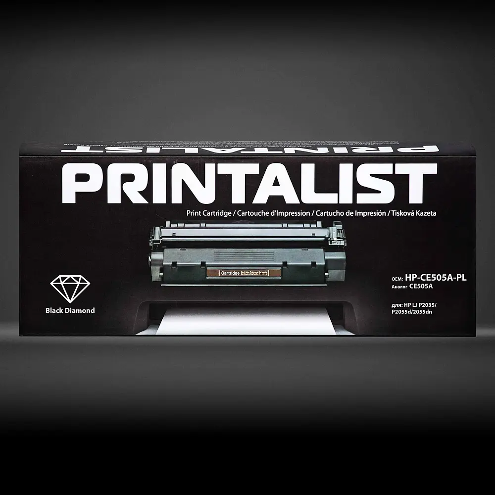 Картридж тон. PRINTALIST для HP LJ P2035/P2055d/2055dn аналог CE505A Black ( 2300 ст.) (HP-CE505A-PL) - фото 3