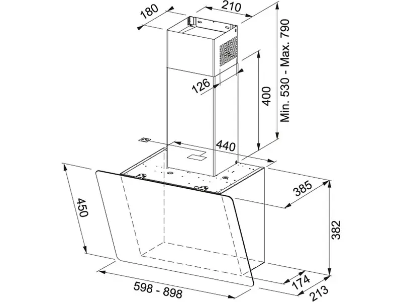 Витяжка Franke Smart Vertical 2.0 FPJ 615 V BK/DG (330.0573.294) Чорне скло - фото 4