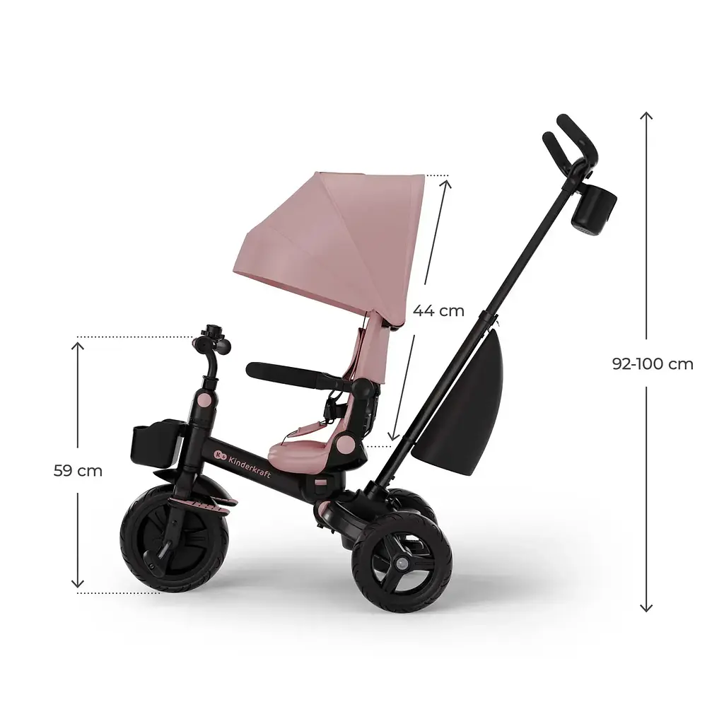 Трехколесный велосипед Kinderkraft Aveo 2 Plus Pink (KRAVEO02PNK0000) - фото 7