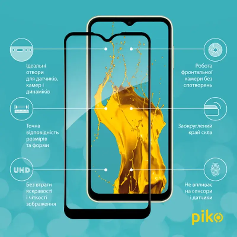 Скло захисне Piko Full Glue Samsung A15 Black (1283126583070) - фото 2