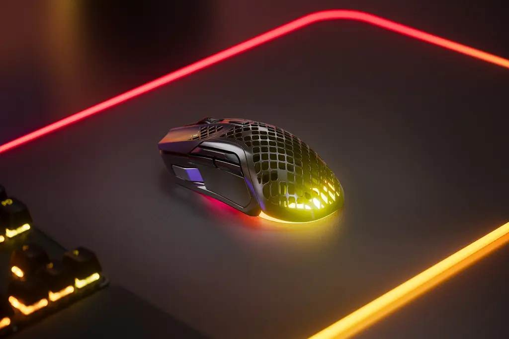 Мишка SteelSeries Aerox 5 Wireless RGB, 18000dpi., 9кн., чорна - фото 5