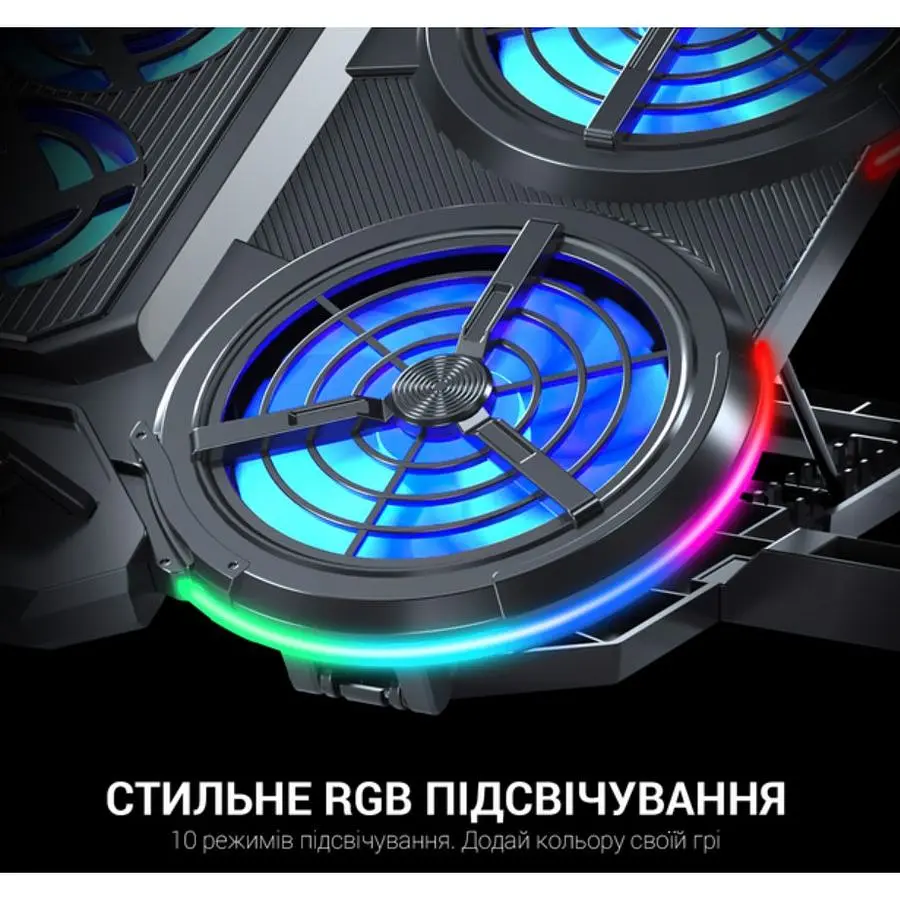 Охолоджувальна підставка для ноутбука до 18 дюймів GamePro GPCP-770 6xfans - фото 13