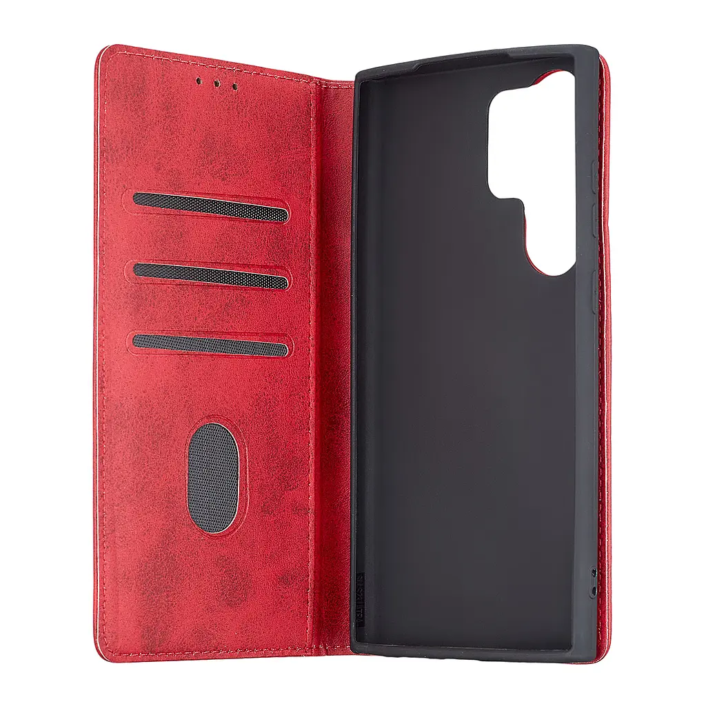 Чохол-книжка Premium Samsung S23 Ultra (S918) Dark Red - фото 2