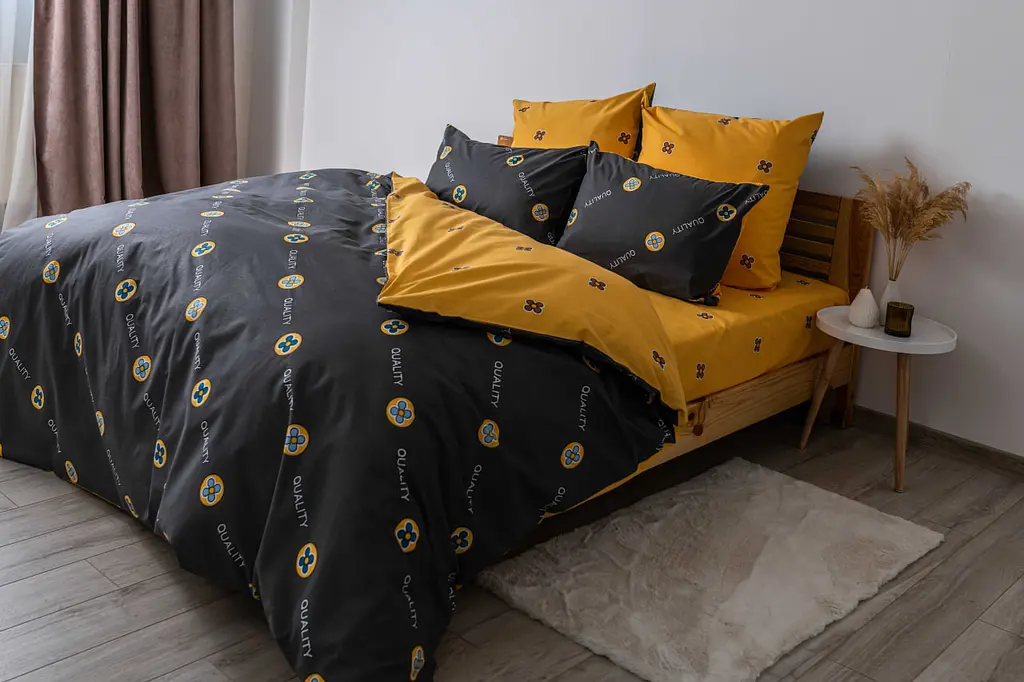 Комплект постельного белья ТЕП Soft dreams Grey And Orange двуспальный серый с оранжевым (2-03858_26020) - фото 2