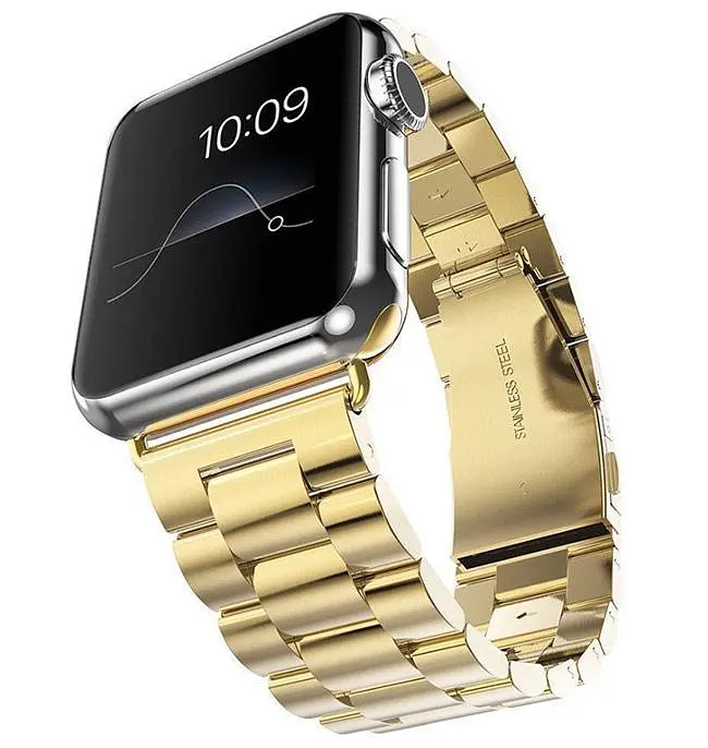 Металевий ремінець Primo Steel годинника Apple Watch 38 мм, 40 мм, 41 мм Gold - фото 3
