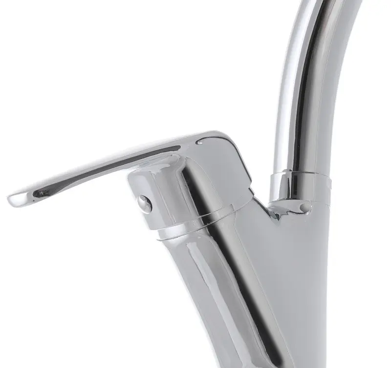 Смеситель для кухни Haiba Magic 011 с красной ручкой HB0699 Хром - фото 2
