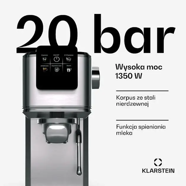 Кофеварка Klarstein SteelPresso Slim (10046328) - фото 3