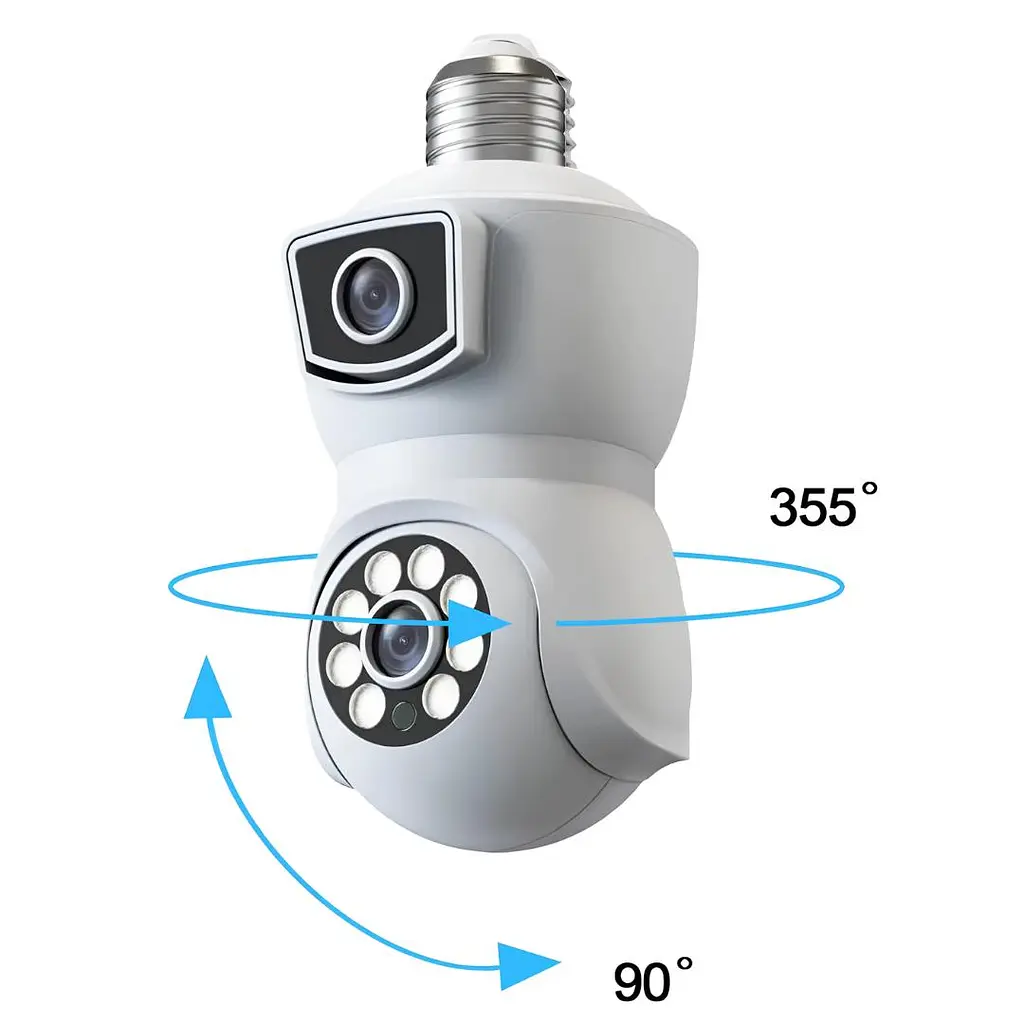 IP-камера цокольная с двойным объективом XON SmartCam Wi-Fi 1080P (GBWEW22VW 3718) Белая - фото 2