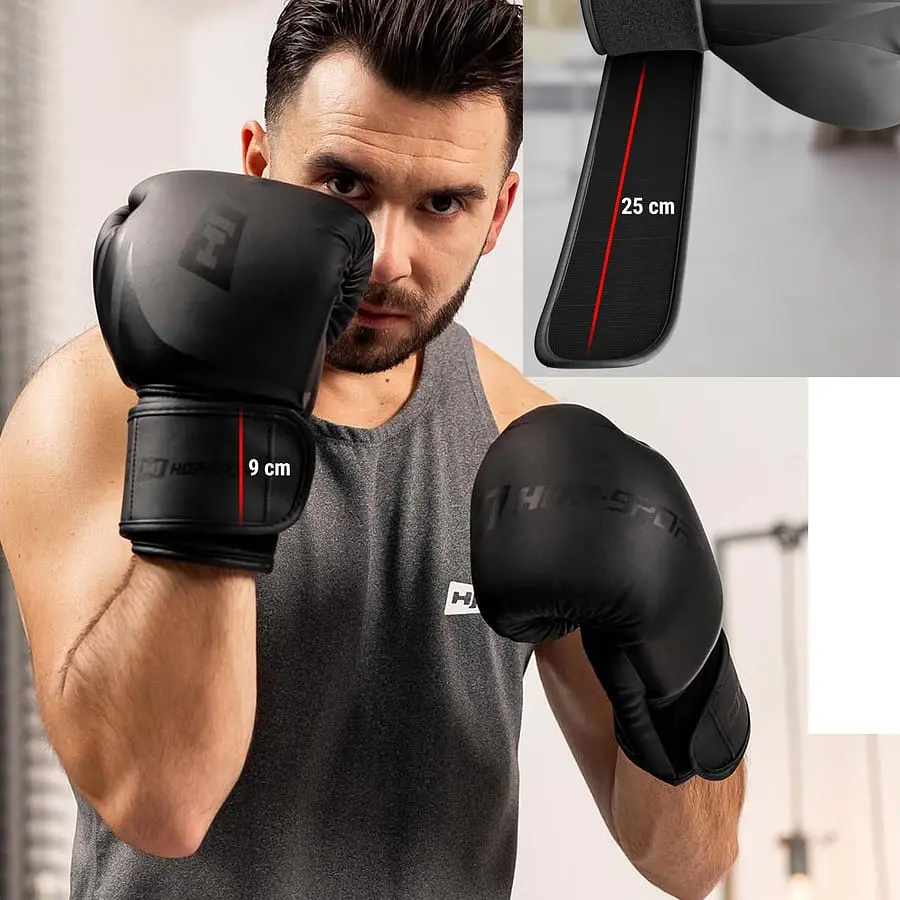 Боксерські рукавиці Hop-Sport HS-BG12 12oz чорні - фото 12