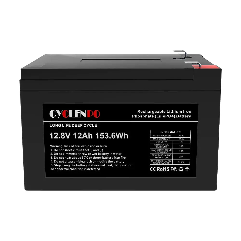 Акумуляторна батарея літій-залізо-фосфатна 12.8В 12Аг Cyclen 12.8V 12AH LiFePo4 (44-00076) - фото 4