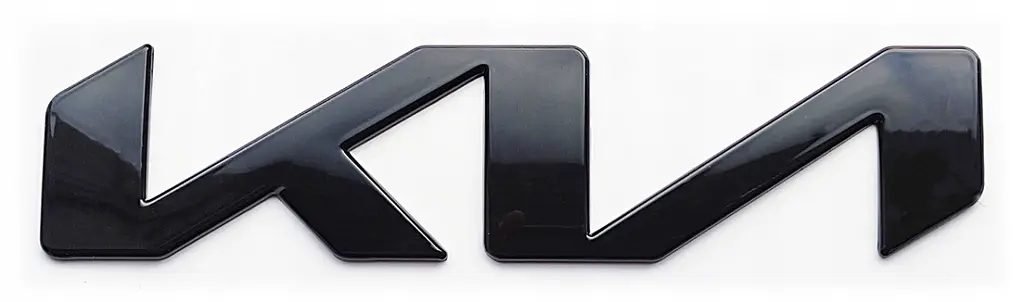 Емблема-напис Kia NEW Black Gloss 170x40 мм металева на скотчі (заводська) - фото 3