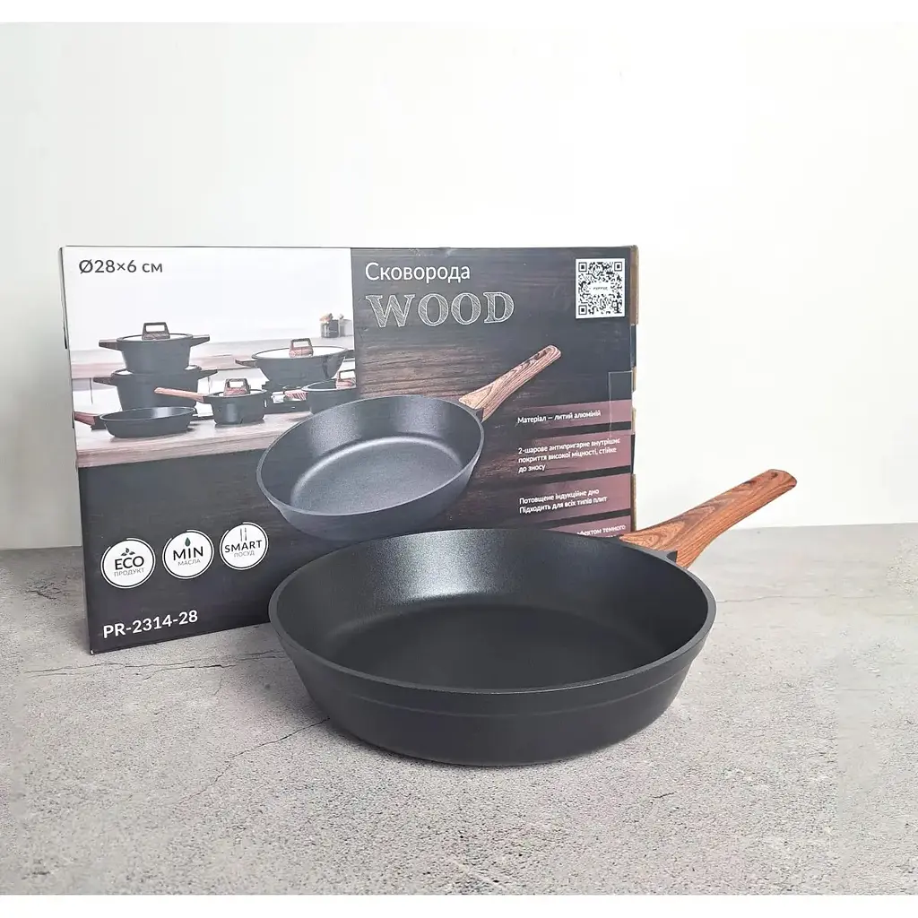 Сковорода Pepper PR-2314-28 Wood 28х6 см (127432) - фото 4