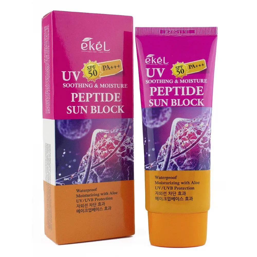 Сонцезахисний крем Ekel UV PEPTIDE AMPULE SUN BLOCK з пептидами