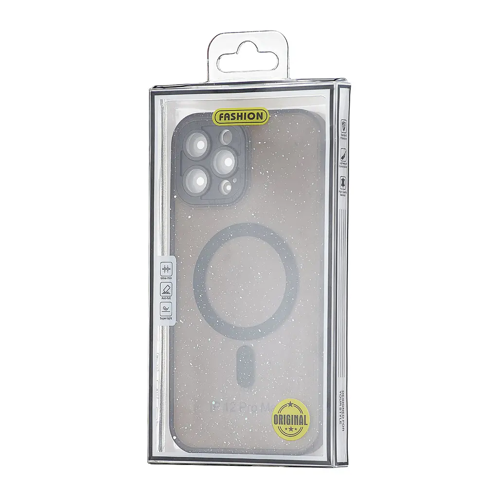 Чохол Splatter with MagSafe Protected Camera iPhone 12 Pro Max Black - фото 2