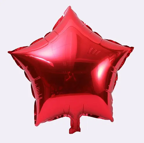 Кулька-зірочка фольгована 10 дюймів червона - фото 2