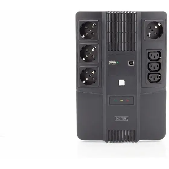 Источник бесперебойного питания Digitus All-in-One, 800VA/480W, LED, 4xSchuko/3xC13, RJ45, USB - фото 2