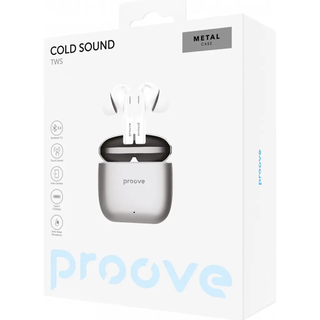 Наушники Proove Cold Sound TWS Silver/White [TWCS00010002] [104456] - фото 9