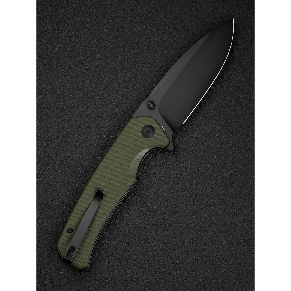 Нож складной Sencut Skarnax S24025-2 зеленый G10, черное лезвие - фото 9