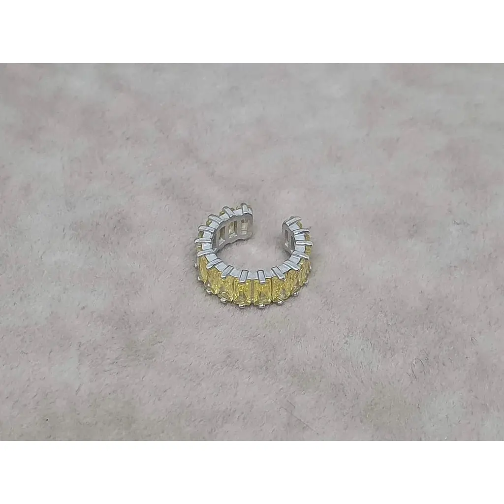 Серебряная серьга-кафф на хеликс Umax. 70124U ЖЕЛ - фото 2