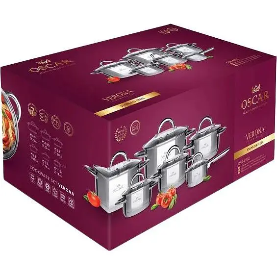 Уцінка.Набір каструль Oscar Verona 6 предметів (OSR-4002/n) - фото 7