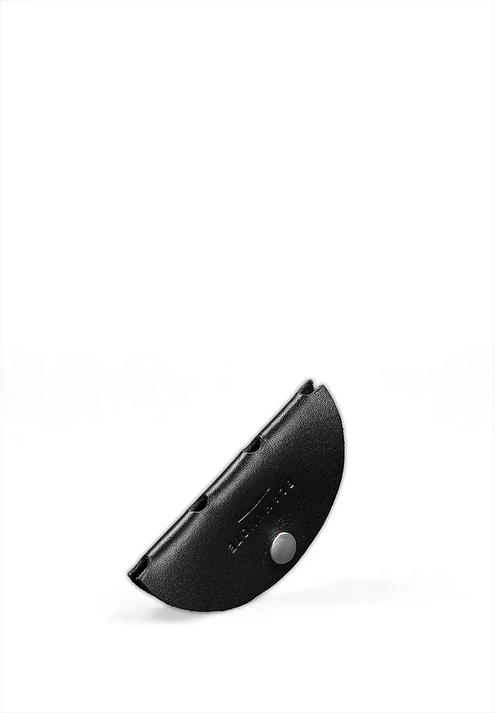 Кожаный холдер для наушников и проводов угольно-черный - фото 3