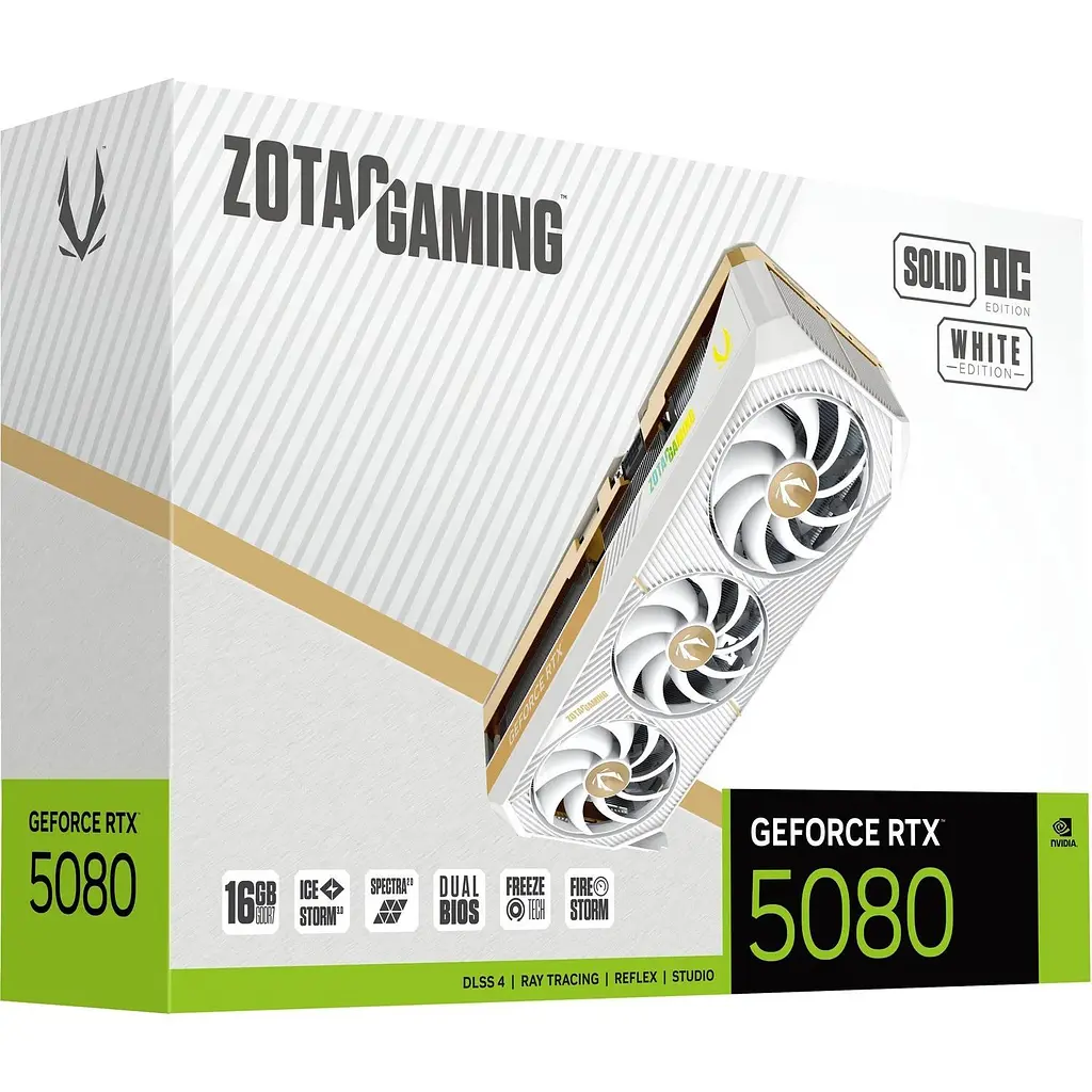 Відеокарта Zotac Gaming GeForce RTX 5080 SOLID OC 16GB White Edition [ZT-B50800Q-10P] EU [143726] - фото 8