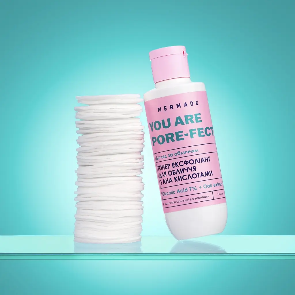 Тонік для обличчя Mermade Glycolic Acid & Oak Extract Ексфоліант З АНА кислотами 150 мл (4823122901316) - фото 6