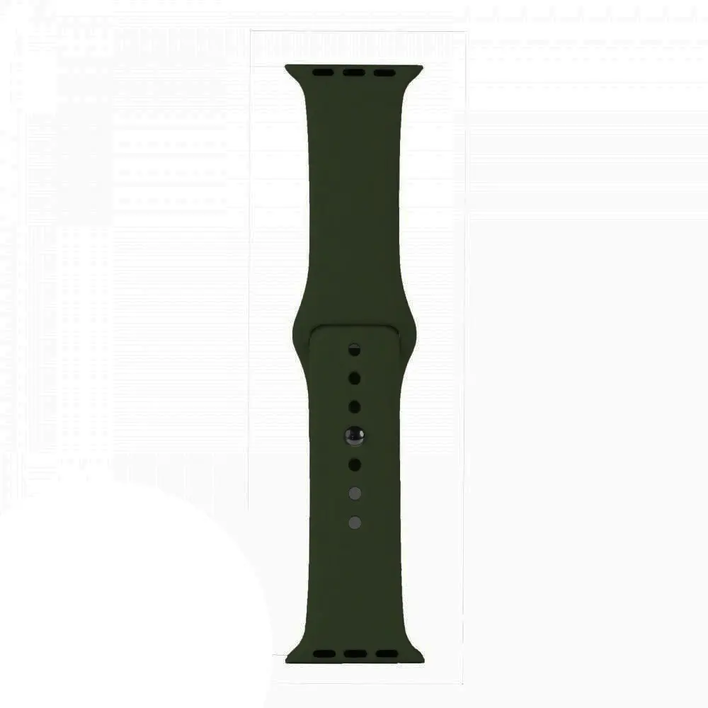 Ремінець Silicone Apple Watch 38/40/41 мм Dark Olive L (35) (34) - фото 2