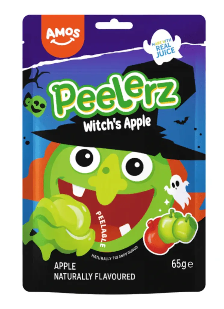 Желейні цукерки Amos Peelerz Gummy Witch Apple 65г