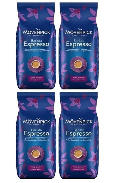 Кава в зернах Movenpick Espresso, 1кг 4 шт