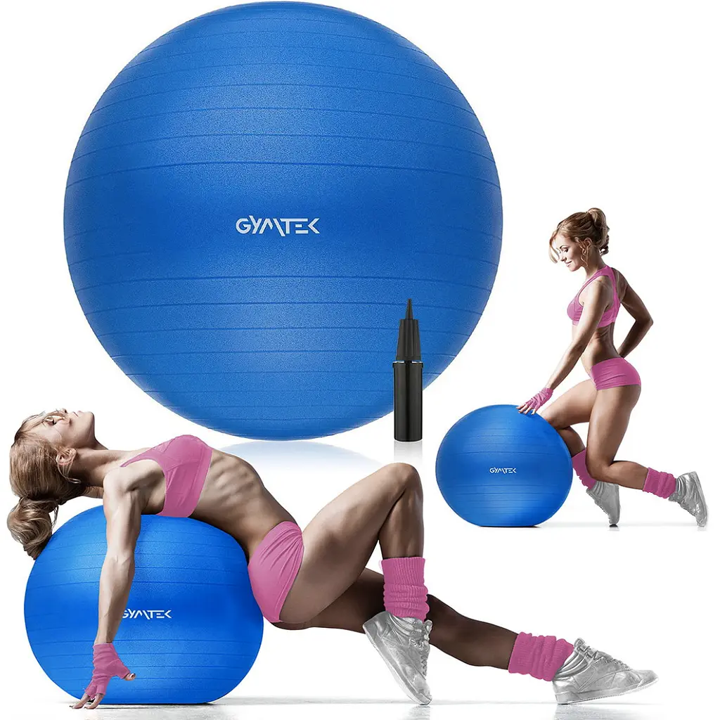 Фітбол Gymtek 65см синій + насос - фото 2