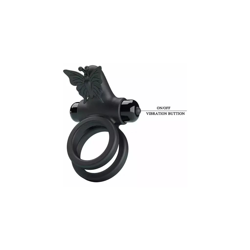 Ерекційне віброкільце Pretty Love Vibrating Dual Rings, 3.2-3.8 см - фото 3