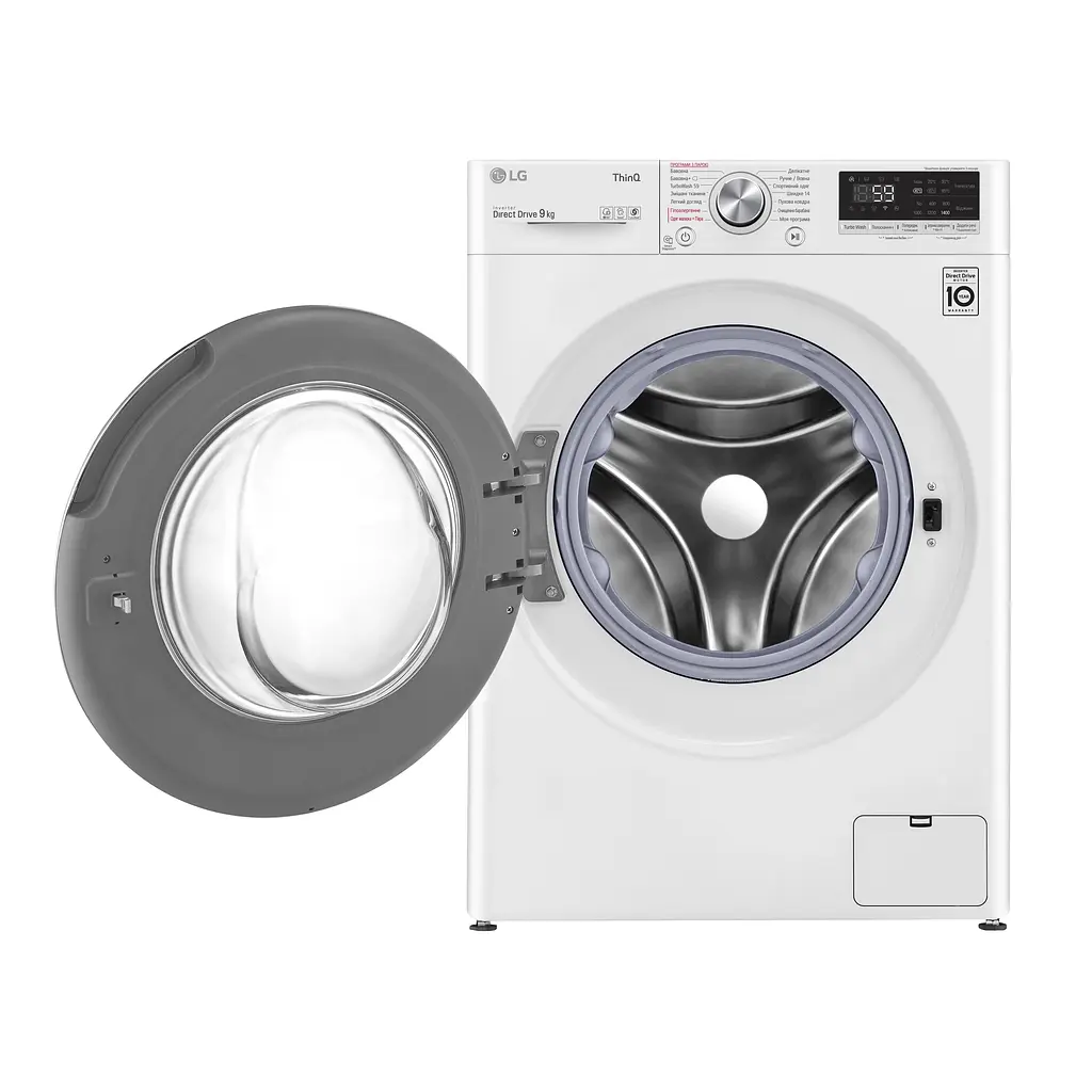 Пральна машина LG з фронтальним завантаженням F4V7VS1W, 9кг, 1400, A+++-30%, Пар, глибина 56см, Дисплей, Інвертор, Білий (F4V7VS1W) - фото 4