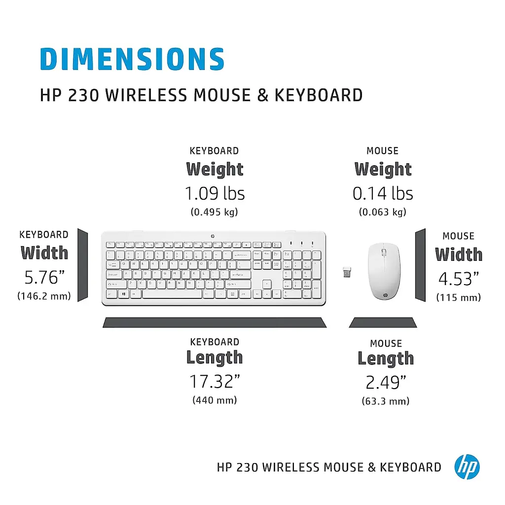 Комплект HP 230 Wireless UA White (3L1F0AA) - фото 2